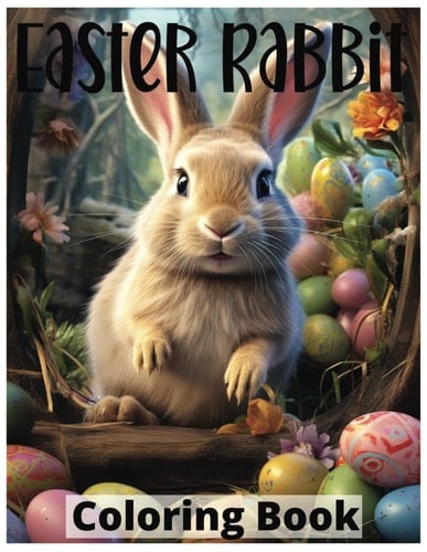 Easter Rabbit Coloring Book- Easter Mandalas Coloring Book For Teens and Adults:: Easter Baskets Coloring Book For Adults and Teens