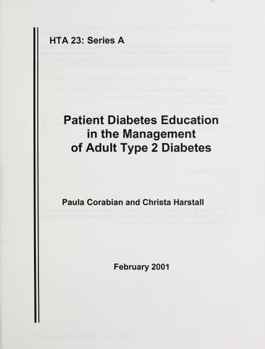 Patient Diabetes Education in the Management of Adult Type 2 Diabetes