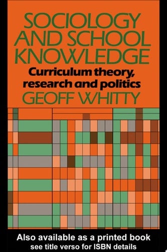 Sociology and School Knowledge