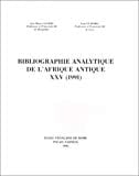Bibliographie analytique de l'Afrique antique XXV (1991)