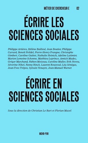 Écrire les sciences sociales écrire en sciences sociales
