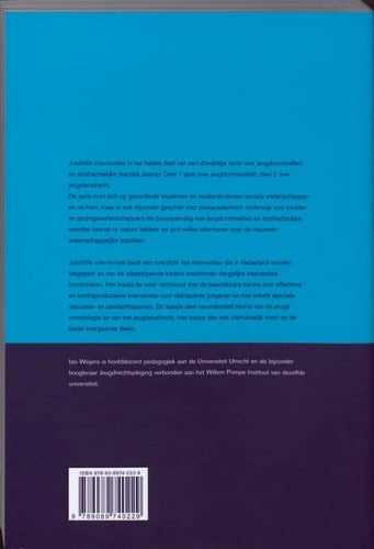 Justitiële interventies voor jeugdige daders en risicojongeren