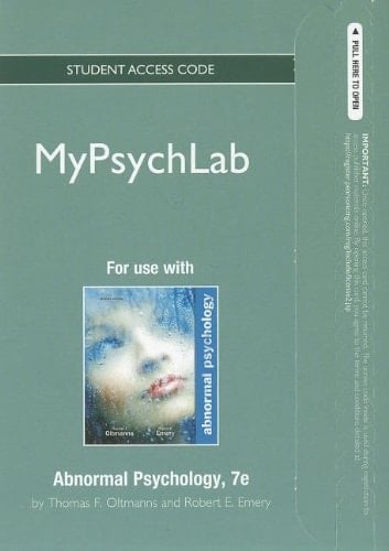 Abnormal Psychology: New Mypsychlab Student Access Code Card