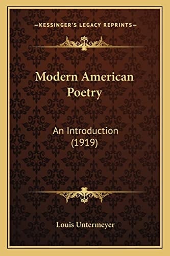 Modern American Poetry: An Introduction (1919)