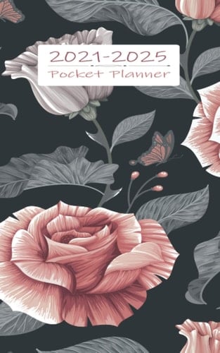 2021-2025 Pocket Planner: Five Year 2021-2025 Calendar, Diary, Agenda | Monthly Organizer, Notes, To Do List, Holidays | Perfect for Purse