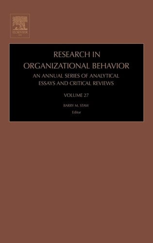 Research in Organizational Behavior