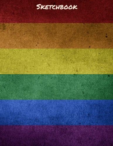 Sketchbook. Pride - Large 8.5 x 11 - Blank pages - 110 Pages