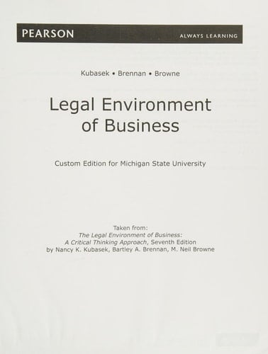 Legal Environment of Business