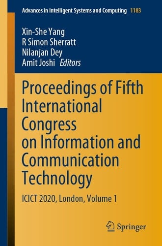 Proceedings of Fifth International Congress on Information and Communication Technology ICICT 2020, London, Volume 1