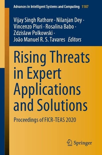 Rising Threats in Expert Applications and Solutions Proceedings of FICR-TEAS 2020