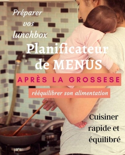 Planificateur de menus- objectif rééquilibrer son alimentation- après la grossesse- post partum: Préparer vos Lunchbox- Varier les plaisir- Eviter les ... tout en vous faisant plaisir (French Edition)