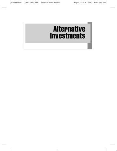 Alternative Investments CAIA Level II