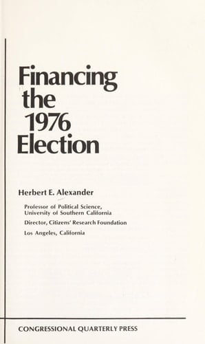 Financing the 1976 Election