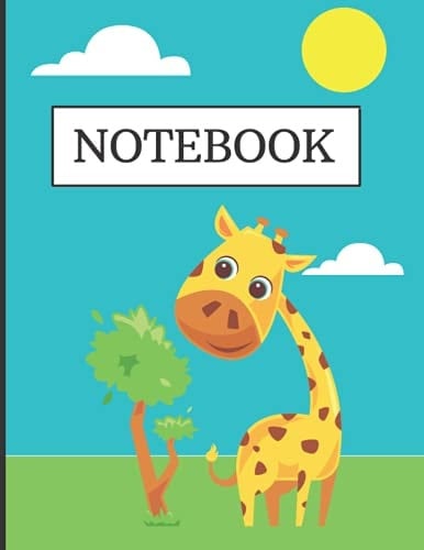 Giraffe Notebook For Kids ( 8.5 x 11) 120 Page