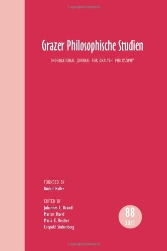 Grazer Philosophische Studien, Vol. 88 - 2013 International Journal for Analytic Philosophy