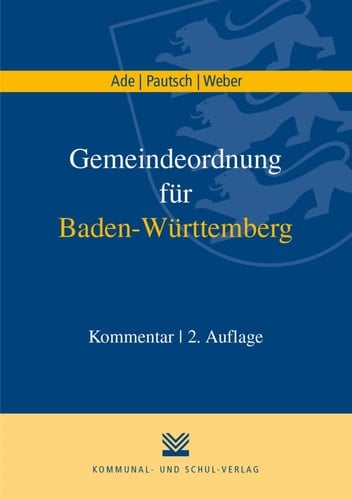 Gemeindeordnung für Baden-Württemberg Kommentar