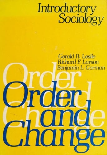 Order and Change; Introductory Sociology