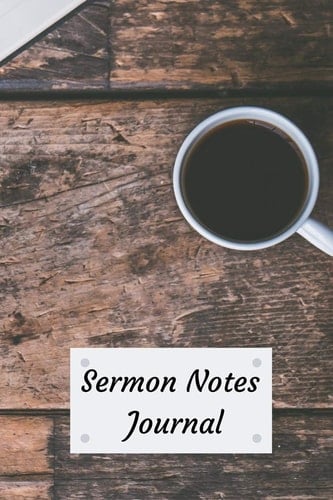 Sermon Notes Journal A 100 Page 6x9in Inspirational Worship Reflection Tool Bible Notebook Workbook to Record, Remember and Reflect: Modern Design