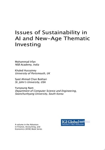 Issues of Sustainability in AI and New-Age Thematic Investing