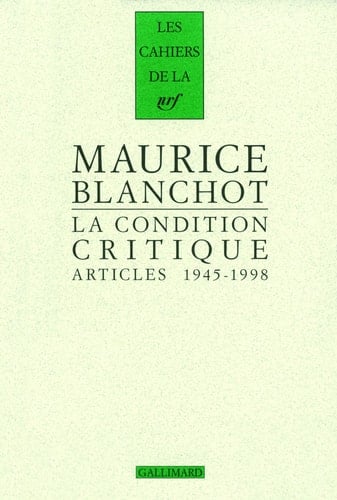 La condition critique articles, 1945-1998