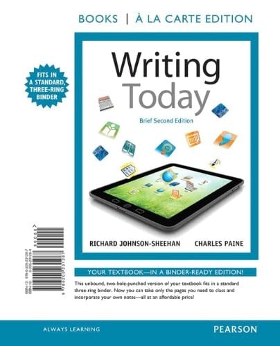 Writing Today, Brief Edition, Books a la Carte Edition (2nd Edition)