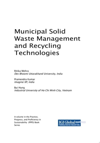 Municipal Solid Waste Management and Recycling Technologies