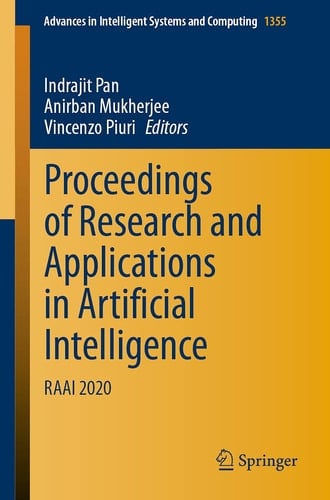 Proceedings of Research and Applications in Artificial Intelligence RAAI 2020