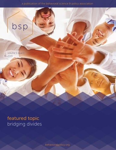 Behavioral Science and Policy Bsp Featured Topic Bridging Divides