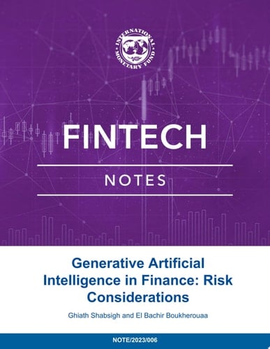 Generative Artificial Intelligence in Finance Risk Considerations