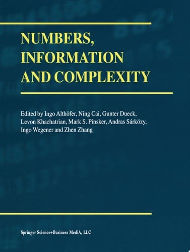 Numbers, Information and Complexity