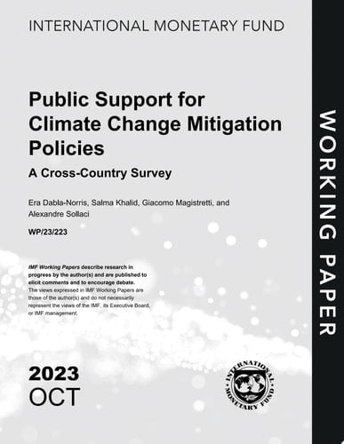 Public Support for Climate Change Mitigation Policies: A Cross Country Survey