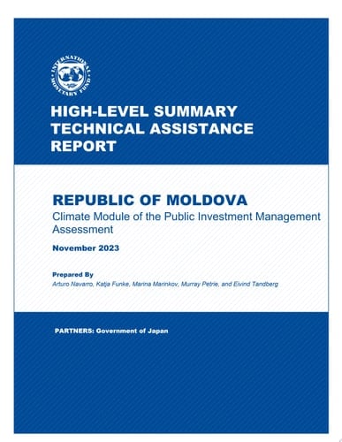 Republic of Moldova Climate Module of the Public Investment Management Assessment