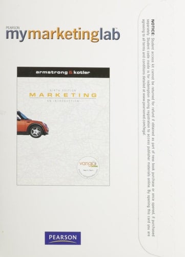 Marketing Mymarketinglab With E-book Student Access Code Card: An Introduction