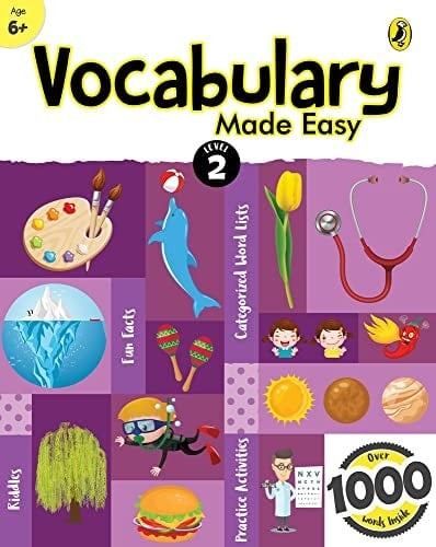 Vocabulary Made Easy Level 2: Fun, Interactive English Vocab Builder, Activity and Practice Book with Pictures for Kids 6+, Collection of 1000+ Everyday Words Fun Facts, Riddles for Children, Grade 2