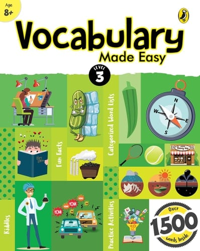 Vocabulary Made Easy Level 3: Fun, Interactive English Vocab Builder, Activity and Practice Book with Pictures for Kids 8+, Collection of 1500+ Everyday Words Fun Facts, Riddles for Children, Grade 3