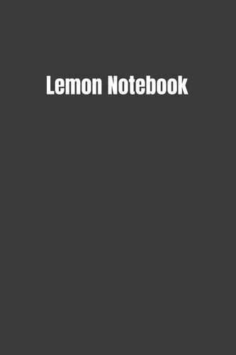 Lemon Notebook Blank Lined 100 Page Notebook for Writing, Planning Or Journaling