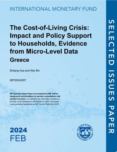 The Cost-of-Living Crisis Impact and Policy Support to Households, Evidence from Micro-Level Data: Greece