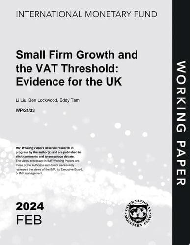 Small Firm Growth and the VAT Threshold Evidence for the UK