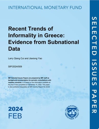 Recent Trends of Informality in Greece Evidence from Subnational Data