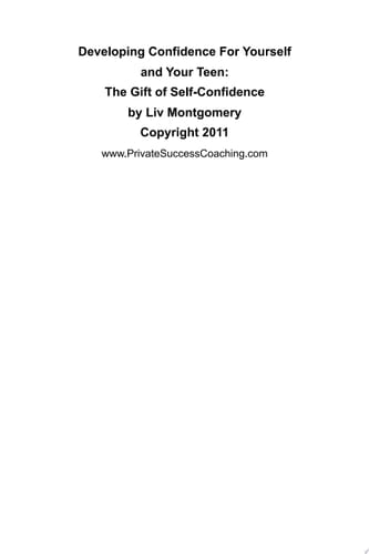 Developing Confidence for Yourself and Your Teen