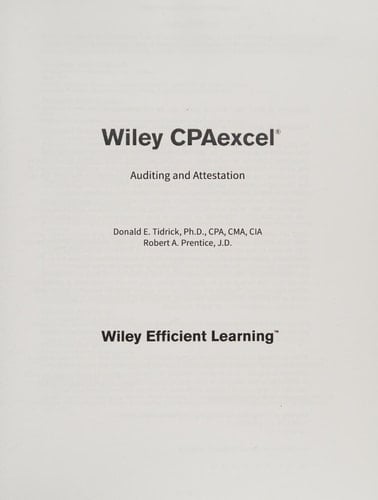 Wiley CPA Excel Exam Review Course Outlines Package