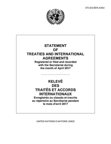 Statement of Treaties and International Agreements