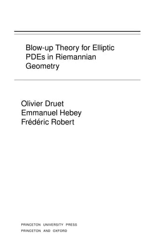 Blow-up Theory for Elliptic PDEs in Riemannian Geometry (MN-45)