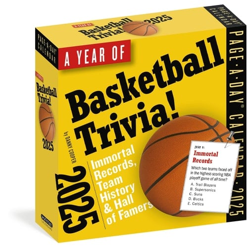 A Year of Basketball Trivia Page-A-Day® Calendar 2025: Immortal Records, Team History & Hall of Famers
