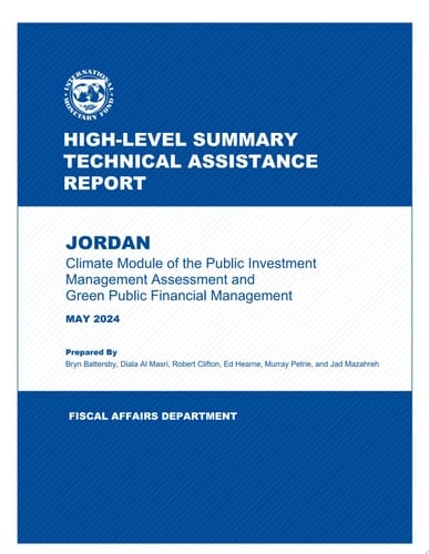 Jordan Climate Module of the Public Investment Management Assessment and Green Public Financial Management