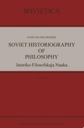Soviet Historiography of Philosophy Istoriko-Filosofskaja Nauka