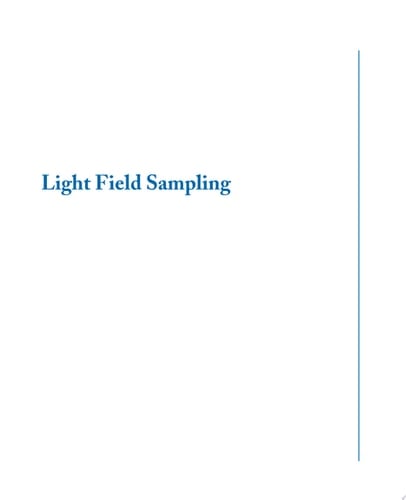 Light Field Sampling