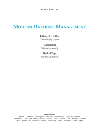 Modern Database Management
