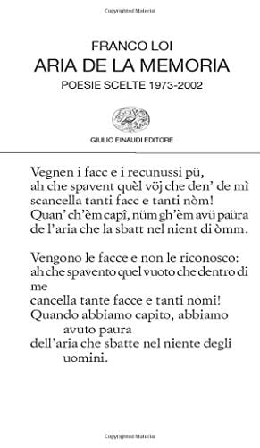 Aria de la memoria. Poesie scelte 1973-2002