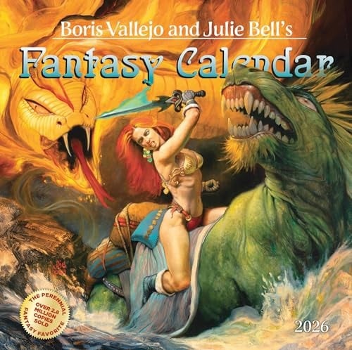 Boris Vallejo and Julie Bell's Fantasy Wall Calendar 2026: A Year of Classic Images for 2026